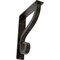 Ekena Millwork Ashford Triple, Wrought Iron Bracket, (Triple center brace), Antiqued Warm Sil 2"W  x 7 1/2"D x 10"H BKTM02X07X10TASAWS - alternate 1